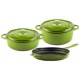 Gusseisen Topf Set aus 3 teilen Hosse, Bamboo | Gusseisen Topf Set |  |