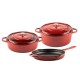 Gusseisen Topf Set aus 3 teilen Hosse, Rubin | Gusseisen Topf Set |  |