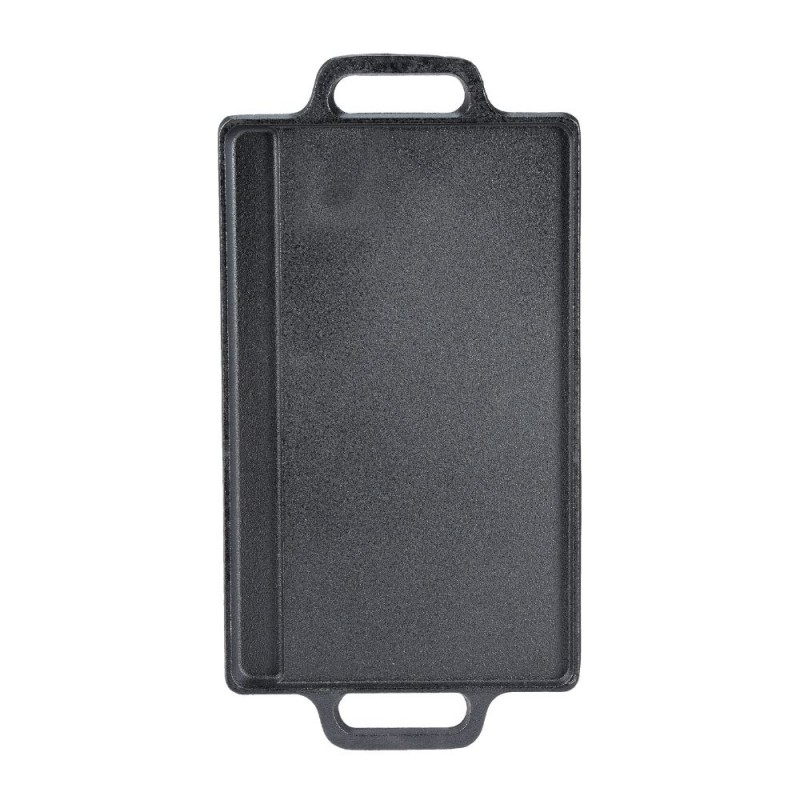Doppelseitige Grillplatte aus Gusseisen, 33x20 cm | Gusseisenplatte |  |