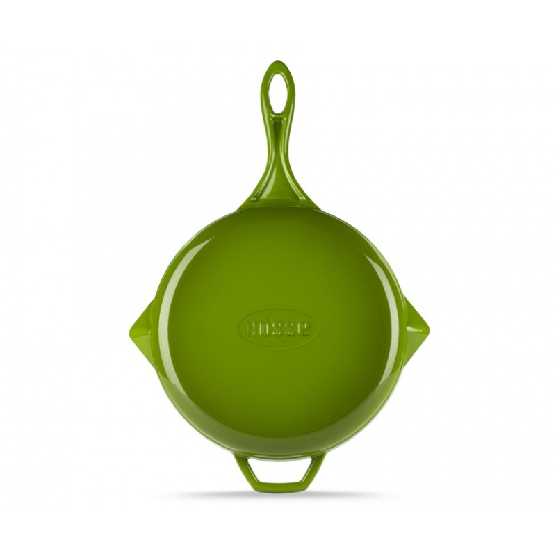 Emaillierte grillpfanne Gusseisen Hosse, Bamboo, Ф28cm | Grillpfanne Gusseisen | Gusseisenpfanne |