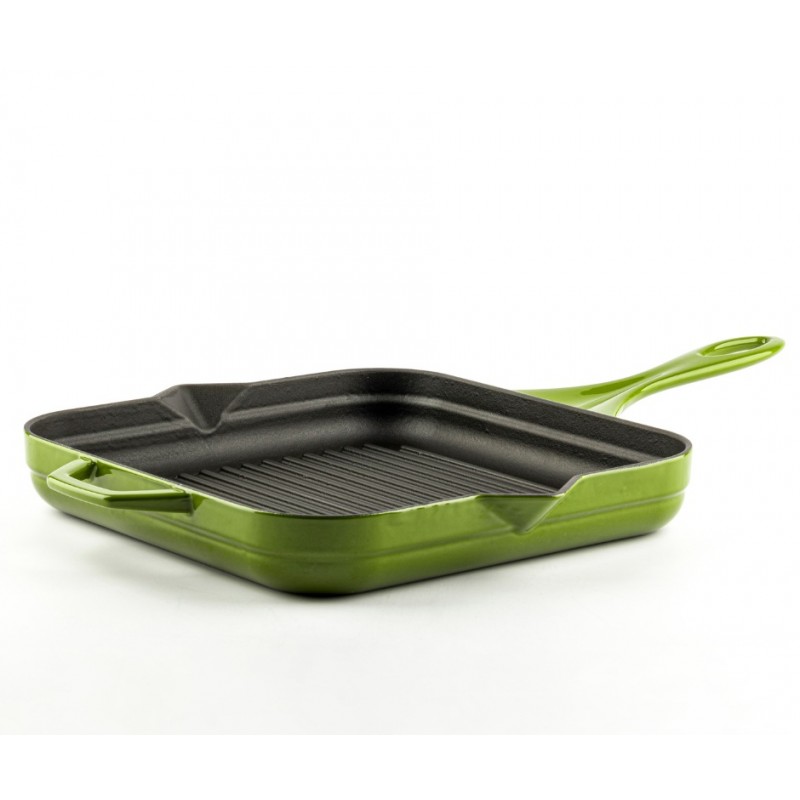 Emaillierte grillpfanne Gusseisen Solagio, Bamboo, 28x28cm - 