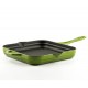 Emaillierte grillpfanne Gusseisen Hosse, Bamboo, 28x28cm | Grillpfanne Gusseisen | Gusseisenpfanne |