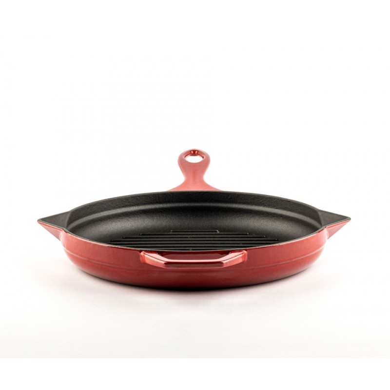 Emaillierte grillpfanne Gusseisen Hosse, Rubin, Ф24cm | Grillpfanne Gusseisen | Gusseisenpfanne |