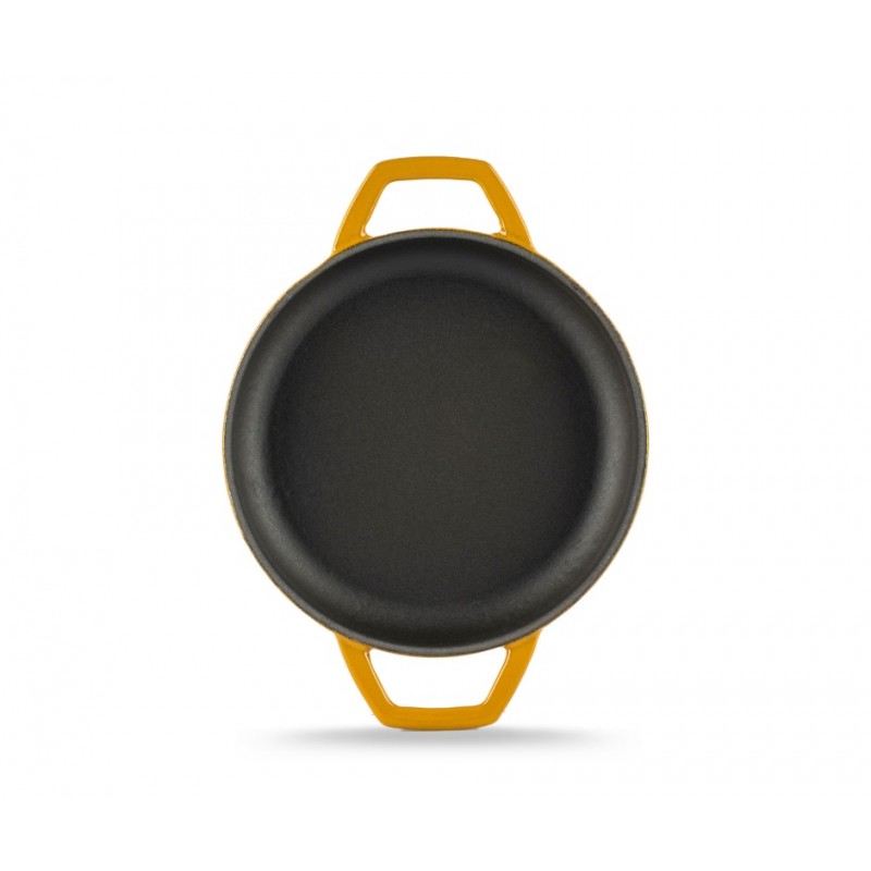 Emaillierte gusseisenpfanne mit zwei Griffen Hosse, Dijon, Ф16cm | Flache Gusseisenpfanne | Gusseisenpfanne |