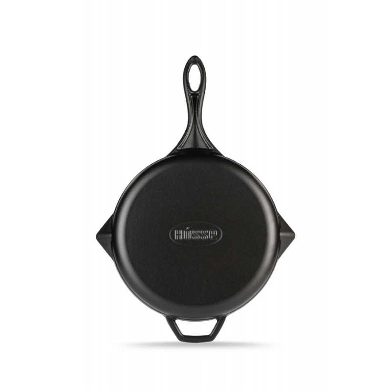 Emaillierte grillpfanne Gusseisen Hosse, Black Onyx, Ф24cm | Grillpfanne Gusseisen | Gusseisenpfanne |
