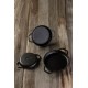 Emaillierte gusseisenpfanne mit zwei Griffen Hosse, Black Onyx, Ф19cm | Flache Gusseisenpfanne | Gusseisenpfanne |