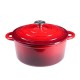 Geëmailleerde gietijzeren pot, Rot, Ф22 | Gusseisen Topf |  |